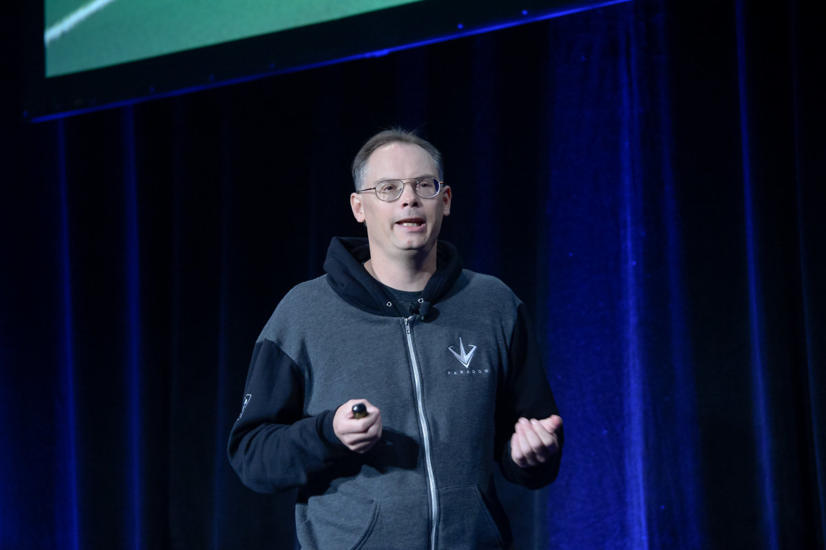 Epic CEO Tim Sweeney at GDC 2016.